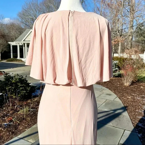 NWT Anthropologie BHLDN Lena Jersey Flutter Sleeve Maxi Dress Wedding MOB Pink - Picture 9 of 13